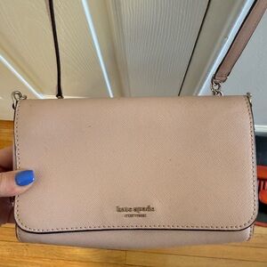 Kate Spade Baby Pink Leather Crossbody Bag